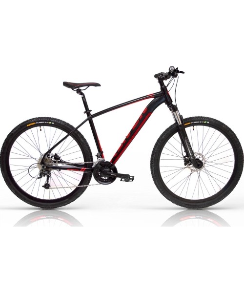 City Bikes : RAVEN Squad 29" 21G dydis 19" (48cm) (juoda/raudona)