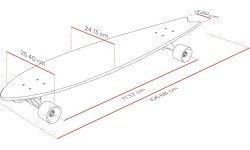Skateboards and Longboards Street Surfing: Longboardas Street Surfing Fishtail – The Leaf 42”, kinų klevas, ABEC-7