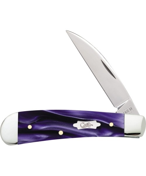 Hunting and Survival Knives W.R. Case & Sons Cutlery Co.: Folding Knife Case SS Wicked Purple Kirinite Sway Back