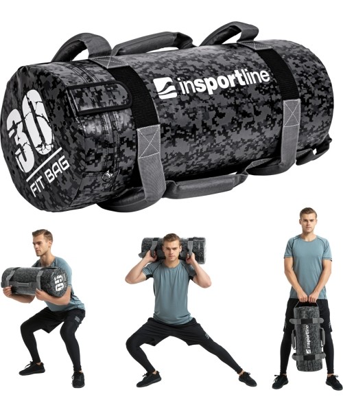 Jėgos maišai inSPORTline: Jėgos maišas su rankenomis inSPORTline FitBag Camu 30kg