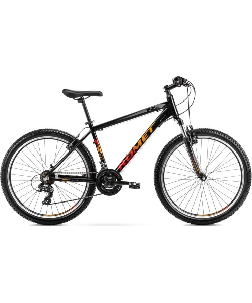 City Bikes Romet: Dviratis Romet Rambler R6.0 2024 black-orange-red