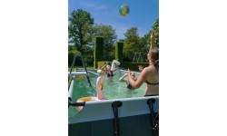 Above Ground Pools Exit: EXIT Black Leather pool 540x250x122cm with filter pump - black