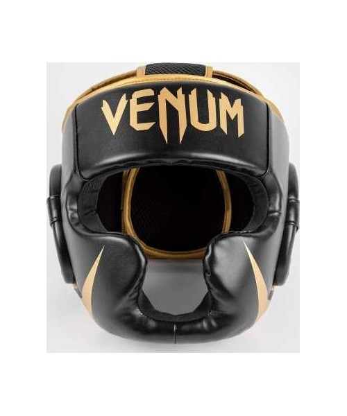 Boxing Helmets Venum: "Venum Challenger" galvos apdangalai - juodi/auksiniai