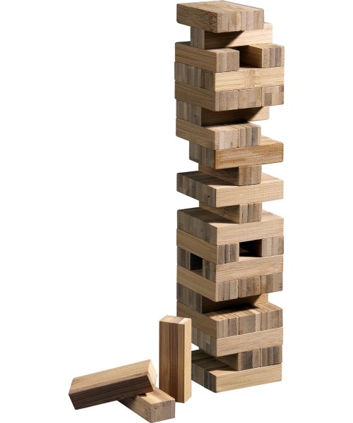 Tumbling Tower Philos: Tumbling Tower Philos Bamboo 6.6x6.6x25.5 cm