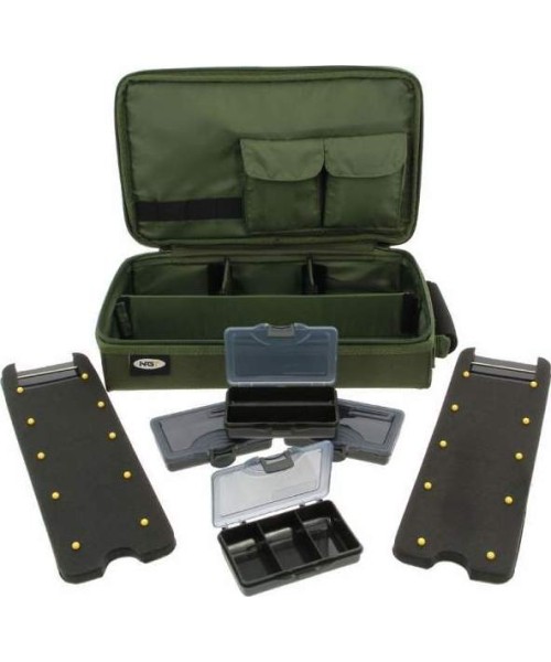 Dėklai ir dėžutės NGT: Krepšio ir dėžučių komplektas NGT Complete Carp Rig 34x21x8cm