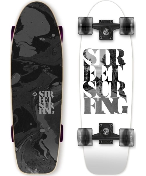 Skateboards and Longboards Street Surfing: Mini Longboard Street Surfing Cruiser 28” White Soul