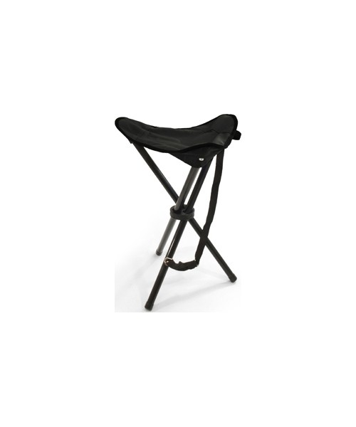 Turistinės kėdės BasicNature: 3 kojų sulankstoma taburetė BasicNature, juoda