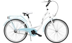 City Bikes : Dviratis AZIMUT Julie 24" 2023 white-turquoise