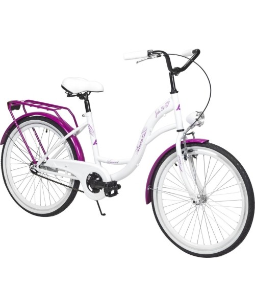 City Bikes : Dviratis AZIMUT Julie 24" 2023 white-violet