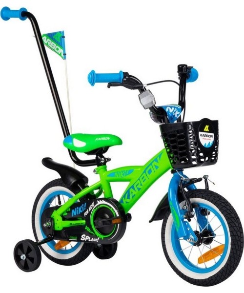 Vaikiški dviratukai ir triratukai : Dviratis Karbon Niki 12 green-blue