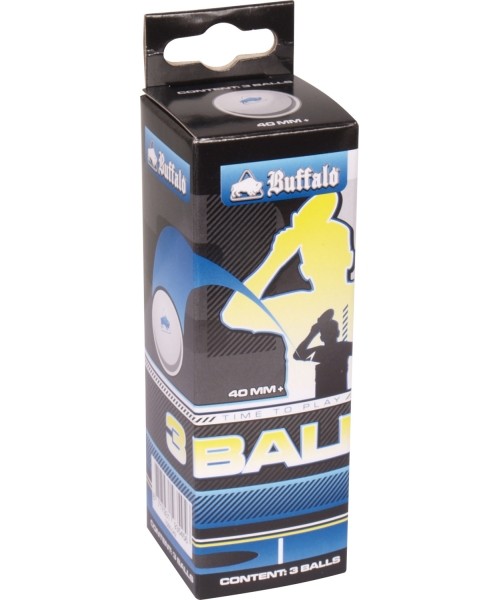 Table Tennis Balls Buffalo: Stalo teniso kamuoliukai Buffalo Competiton, 3 žvaigždutės, 3 vnt.