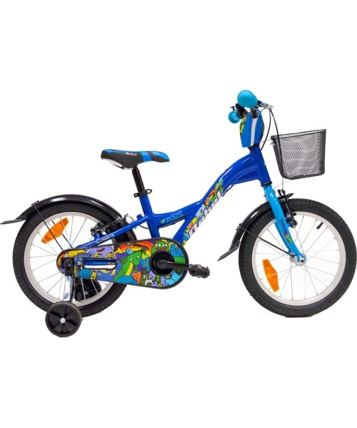 Vaikiški dviratukai ir triratukai : Dviratis 4KIDS Rebel 16", Size 10" (25.5 cm), mėlynas