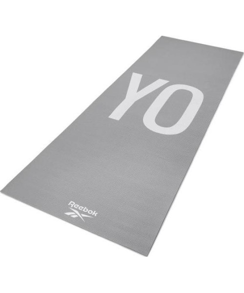 Training Mats Reebok fitness: Dvipusis treniruočių kilimėlis Reebok Yoga – pilkas, 4 mm