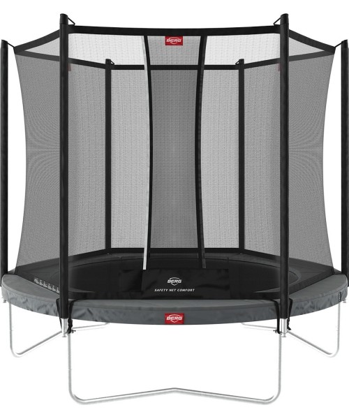 On-ground trampolines BERG: Batutas BERG Favorit Regular – 200 cm, pilkas, su saugos tinklu Comfort