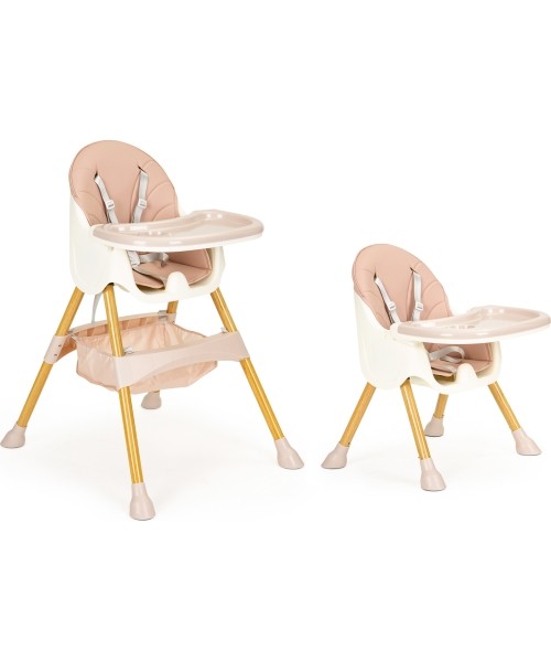 Vaikiškos sūpynės ir nameliai Eco Toys: Maitinimo kėdutė 2in1 Eco Toys, rožinė