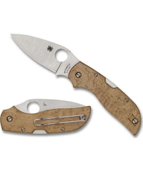 Hunting and Survival Knives Spyderco, Inc.: Folding Knife Spyderco C152WDP Chaparral, Maple