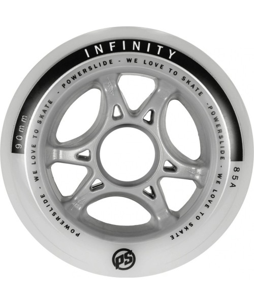 Spare Wheels for Skates Powerslide: Ratukai riedučiams Powerslide Infinity, 90mm/85A