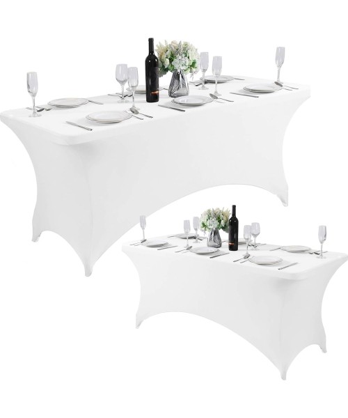 Stalai ModernHOME: Universali staltiesė maitinimo stalo dangtis 180 cm 6FT balta lanksti