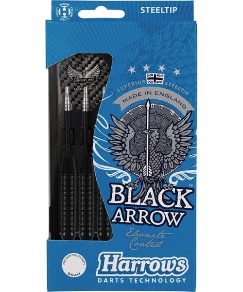 Smiginio strėlytės Harrows: Smiginio strėlytės Harrows Steeltip Black Arrow 5307 3x24gR