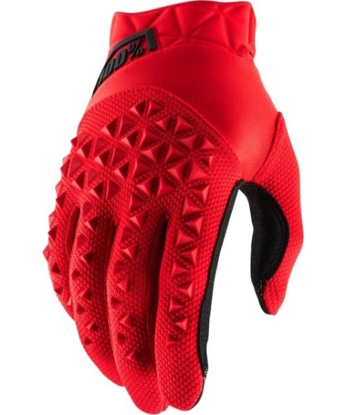 Vyriškos motokroso pirštinės 100%: Motocross Gloves 100% Airmatic Red/Black