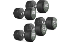 Gumuoti hanteliai UpForm: Gumuotų hantelių rinkinys UpForm, 40-50 kg