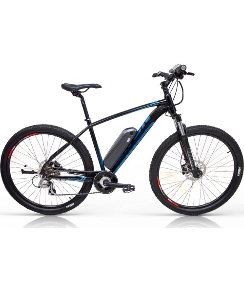 E-Bikes : Elektrinis RAVEN Squad TS 29" 8G dydis 19" (48cm) (juoda/mėlyna)