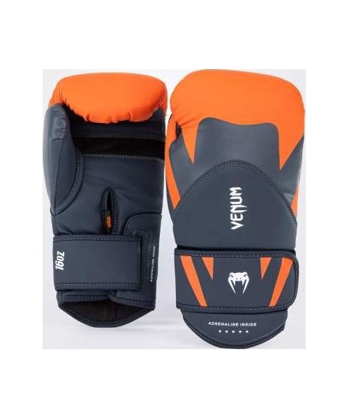 Boxing Gloves Venum: "Venum Challenger 4.0" bokso pirštinės - oranžinės/šviesiai mėlynos