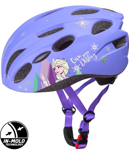 Gloves & Helmets & Accessories : Dviratininko šalmas Dvirtex Frozen, dydis 52-56cm, violetinis