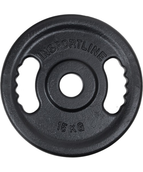 50 mm - Plieniniai svoriai inSPORTline: Cast Iron Olympic Weight Plate inSPORTline Castblack OL 15 kg 50 mm