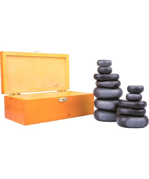 Massage Stones inSPORTline: Lavos masažinių akmenų rinkinys inSPORTline Basalt Stone 12vnt.