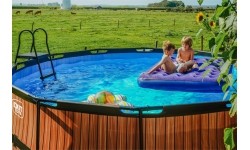 Above Ground Pools Exit: Baseinas EXIT Wood ø427x122cm su pompa su filtru - rudas