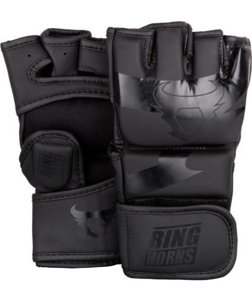 MMA Gloves Ringhorns: MMA pirštinės Ringhorns Charger - Black/Black