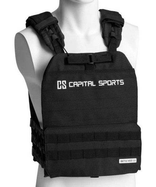 Svorinės liemenės Capital Sports: Pasunkinta liemenė Capital Sports Battlevest 2.0 2 x 4 kg – juoda