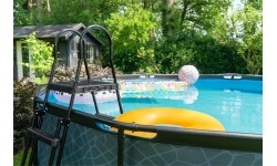 Above Ground Pools Exit: EXIT Stone pool ø488x122cm with sand filter pump - grey