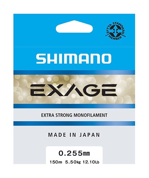 Valai Shimano: Valas Shimano Exage,150m, 0.255mm, 5.5kg, pilkas