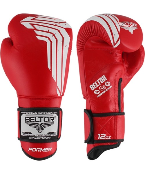 Boxing Gloves Beltor: Bokso pirštinės Former B0420 raudonos, 10oz