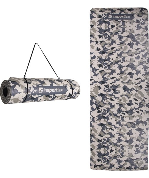 Treniruočių kilimėliai inSPORTline: Treniruočių kilimėlis inSPORTline Camu 173x61x0,8cm