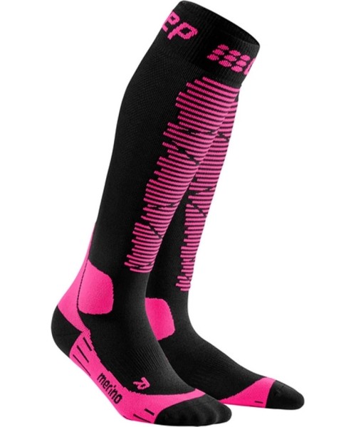 Kompresinės kojinės ir kojinės CEP: Moteriškos kompersinės slidinėjimo kojinės CEP Merino