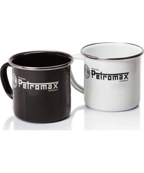 Gertuvės ir puodeliai Petromax: Emaliuoto plieno puodukas Petromax, juodas