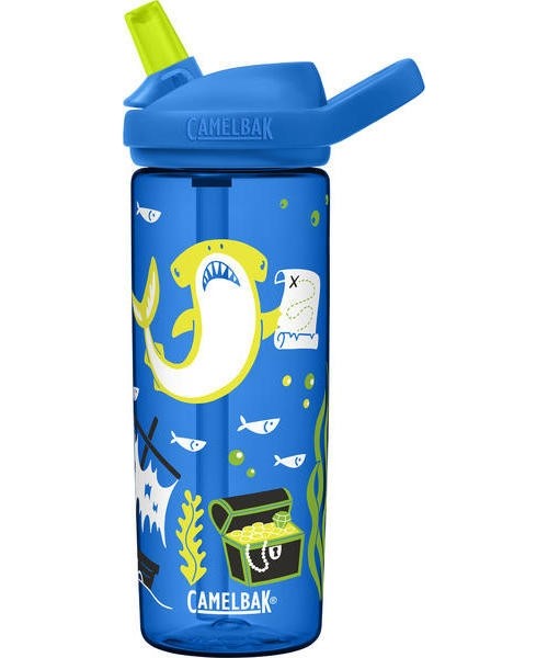 Gertuvės ir puodeliai CamelBak: "eddy+ Kids" 0,6 l "Treasure Hunt Shark