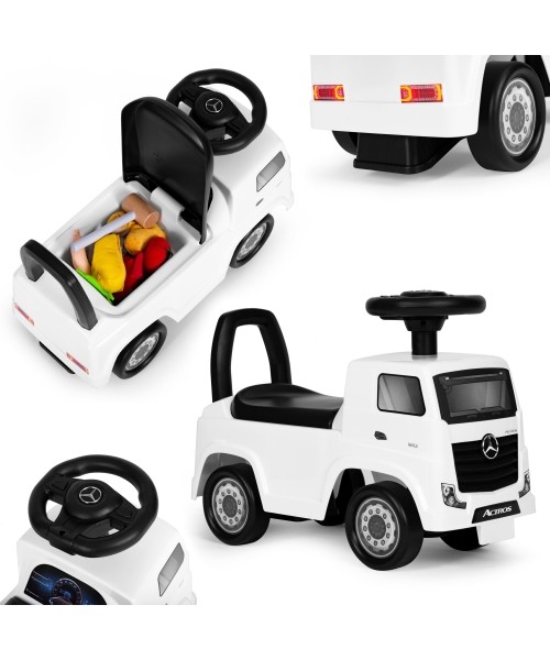 Vaikiškos mašinėlės Berg : MERCEDES sunkvežimio vežimėlis +2 metai baltas