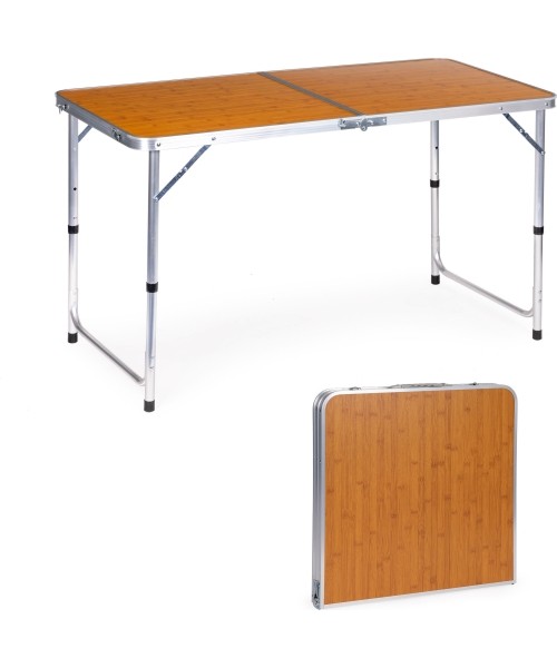 Tables ModernHOME: Turistinis stalas sulankstomas stalas kempingo medžio imitacija