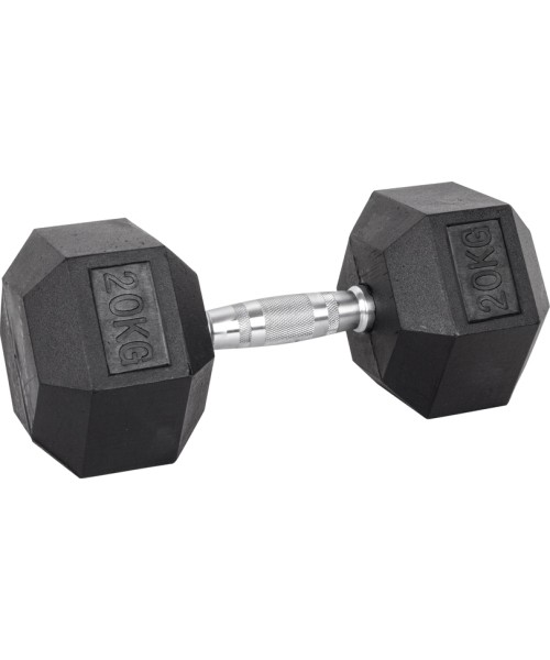 Hexagon Dumbbells inSPORTline: Šešiakampis hantelis inSPORTline Hexsteel 20kg