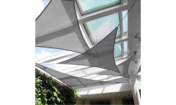 Umbrellas ModernHOME: Vandeniui atsparus stogelis nuo saulės 4x4x4m ModernHome - pilkas