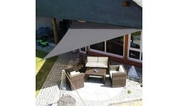 Umbrellas ModernHOME: Vandeniui atsparus stogelis nuo saulės 4x4x4m ModernHome - pilkas