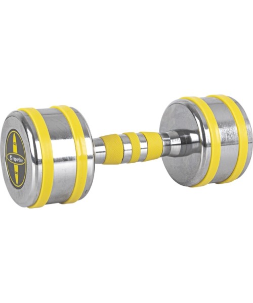 Chrome Dumbbells inSPORTline: Chromuotas hantelis inSPORTline Yellsteel 6 kg