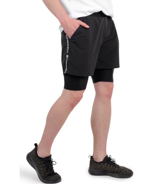 Vyriški šortai inSPORTline: Vyriški šortai inSPORTline 2-in-1 Closefit Short