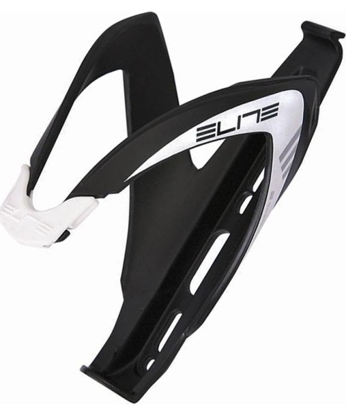 Aksesuarai bei priedai dviračiams Elite: Gertuvės laikiklis Elite Custom Race, plastikas, juodas/baltas