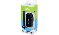 Aksesuarai bei priedai dviračiams : Priekinis dviračio žibintas D-LIGHT 123PCH, USB, 1LED, 3W