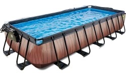 Above Ground Pools Exit: Baseinas EXIT Wood 540x250x100cm su stogeliu, kopėtėlėmis ir smėlio filtru